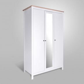 2.08.01.040.14 САГА шкаф 3 двери с зеркалом белый/ясень в Игре - igra.ok-mebel.com | фото
