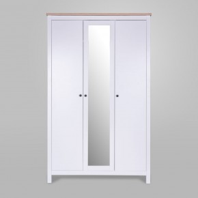 2.08.01.040.14 САГА шкаф 3 двери с зеркалом белый/ясень в Игре - igra.ok-mebel.com | фото 2