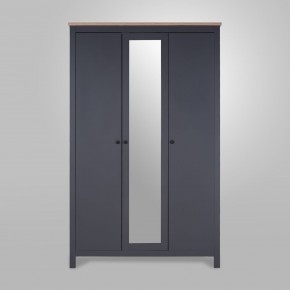 2.08.01.040.15 САГА шкаф 3 двери с зеркалом серый/ясень в Игре - igra.ok-mebel.com | фото 2