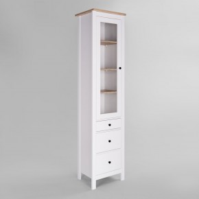 2.08.07.120.14 САГА шкаф с витриной 50 белый/ясень RU в Игре - igra.ok-mebel.com | фото