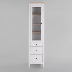 2.08.07.120.14 САГА шкаф с витриной 50 белый/ясень RU в Игре - igra.ok-mebel.com | фото 2