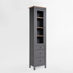 2.08.07.120.15 САГА шкаф с витриной 50 серый/ясень RU в Игре - igra.ok-mebel.com | фото