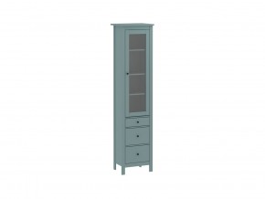 2.08.07.120.6 САГА шкаф с витриной 50 темно-бирюзовый RU в Игре - igra.ok-mebel.com | фото
