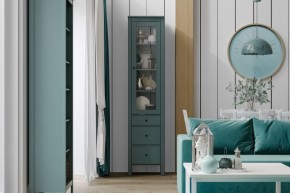2.08.07.120.6 САГА шкаф с витриной 50 темно-бирюзовый RU в Игре - igra.ok-mebel.com | фото 4