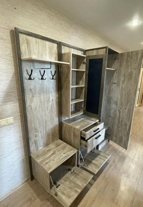 АМЕЛИ Прихожая (Дуб Юкон/Бетон темный) в Игре - igra.ok-mebel.com | фото 3