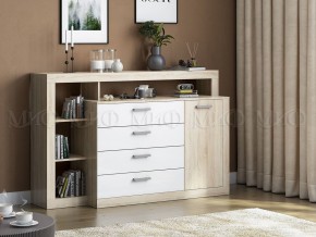 Ангара Комод (Белый глянец/Сонома) в Игре - igra.ok-mebel.com | фото 2
