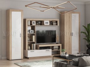 Ангара Шкаф 2-х створчатый (Белый глянец/Сонома) в Игре - igra.ok-mebel.com | фото 3