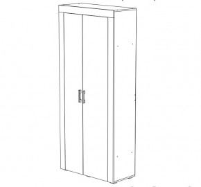 Ангара Шкаф 2-х створчатый (Графит/дуб юкон) в Игре - igra.ok-mebel.com | фото