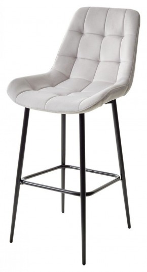 Барный стул ХОФМАН, цвет H-09 Светло-серый, велюр / черный каркас М-City в Игре - igra.ok-mebel.com | фото 1