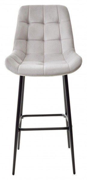 Барный стул ХОФМАН, цвет H-09 Светло-серый, велюр / черный каркас М-City в Игре - igra.ok-mebel.com | фото 5