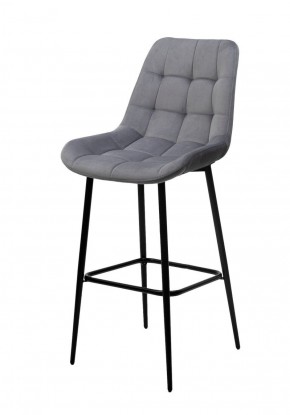 Барный стул ХОФМАН, цвет H-14 Серый, велюр / черный каркас М-City в Игре - igra.ok-mebel.com | фото 1