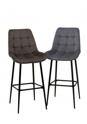 Барный стул ХОФМАН, цвет H-14 Серый, велюр / черный каркас М-City в Игре - igra.ok-mebel.com | фото 5