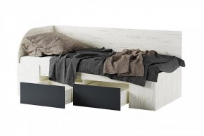БЕАТРИС Кровать-софа (дуб крафт белый/антрацит) в Игре - igra.ok-mebel.com | фото 2