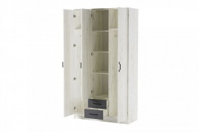 БЕАТРИС Шкаф Трио (дуб крафт белый/антрацит) в Игре - igra.ok-mebel.com | фото 2