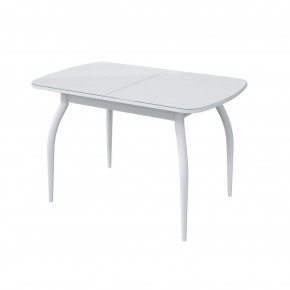 БОСТОН - 3 Стол раздвижной 1100/1420 опоры Триумф белые в Игре - igra.ok-mebel.com | фото