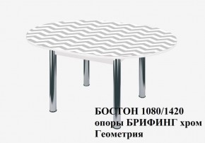 БОСТОН Стол круглый раздвижной 1080/1420 опоры Брифинг в Игре - igra.ok-mebel.com | фото