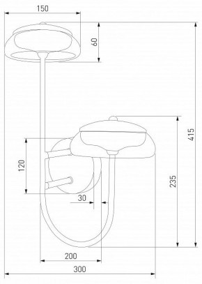 Бра Eurosvet Fungo 50388/2 LED черный в Игре - igra.ok-mebel.com | фото 5