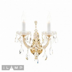 Бра iLamp Diamond W6071-2 GD+CL в Игре - igra.ok-mebel.com | фото 2