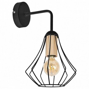 Бра Imex MD.9051 MD.9051-1-W-BK+WOOD в Игре - igra.ok-mebel.com | фото