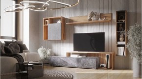 ДАЛЛАС Гостиная (модульная) цемент темный в Игре - igra.ok-mebel.com | фото