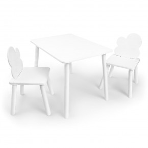Детский комплект стол и два стула «Облачко» Rolti Baby (белый/белый, массив березы/мдф) в Игре - igra.ok-mebel.com | фото