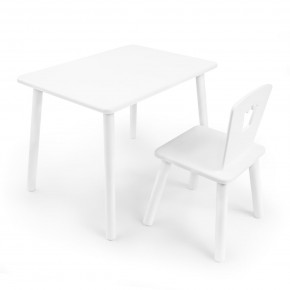 Детский комплект стол и стул «Корона» Rolti Baby (белый/белый, массив березы/мдф) в Игре - igra.ok-mebel.com | фото