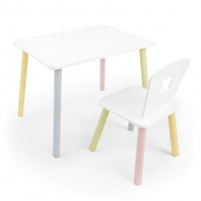 Детский комплект стол и стул «Корона» Rolti Baby (белый/цветной, массив березы/мдф) в Игре - igra.ok-mebel.com | фото