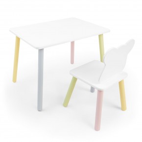 Детский комплект стол и стул «Мишка» Rolti Baby (белый/цветной, массив березы/мдф) в Игре - igra.ok-mebel.com | фото 1