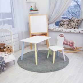Детский комплект стол и стул «Мишка» Rolti Baby (белый/цветной, массив березы/мдф) в Игре - igra.ok-mebel.com | фото 2