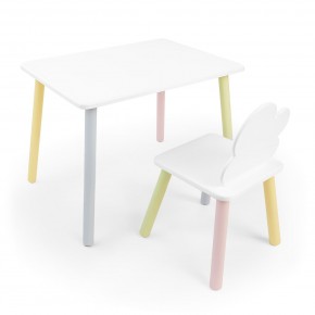 Детский комплект стол и стул «Облачко» Rolti Baby (белый/цветной, массив березы/мдф) в Игре - igra.ok-mebel.com | фото