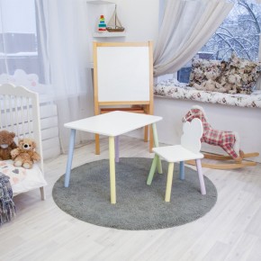 Детский комплект стол и стул «Облачко» Rolti Baby (белый/цветной, массив березы/мдф) в Игре - igra.ok-mebel.com | фото 2