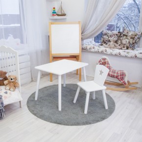 Детский комплект стол и стул «Звезда» Rolti Baby (белый/белый, массив березы/мдф) в Игре - igra.ok-mebel.com | фото 2