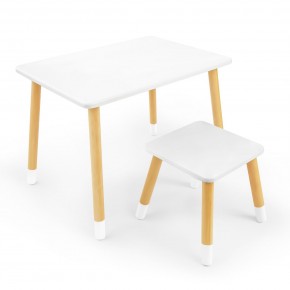 Детский комплект стол и табурет Rolti Baby (белая столешница/белое сиденье/береза ножки) в Игре - igra.ok-mebel.com | фото