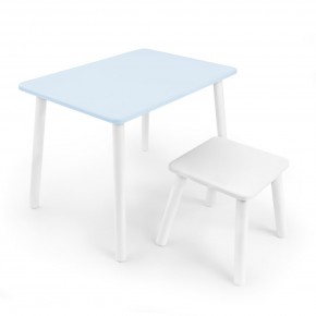 Детский комплект стол и табурет Rolti Baby (голубая столешница/белое сиденье/белые ножки) в Игре - igra.ok-mebel.com | фото 1