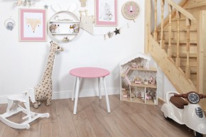 Детский стол круглый Rolti Baby (розовый/белый, массив березы/мдф) в Игре - igra.ok-mebel.com | фото