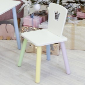 Детский стул Корона (Белый/Белый/Цветной) в Игре - igra.ok-mebel.com | фото