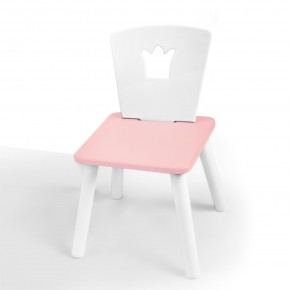 Детский стул Корона (Белый/Розовый/Белый) в Игре - igra.ok-mebel.com | фото 1