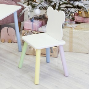 Детский стул Мишутка (Белый/Белый/Цветной) в Игре - igra.ok-mebel.com | фото