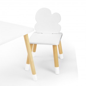 Детский стул Облачко (Белый/Белый/Береза) в Игре - igra.ok-mebel.com | фото 1