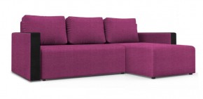 Диван угловой Алиса 3 Shaggy FUCHSIA - TEOS BLACK в Игре - igra.ok-mebel.com | фото