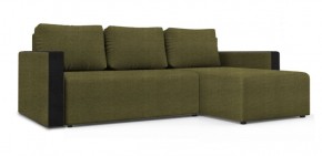 Диван угловой Алиса 3 Shaggy GREEN - TEOS BLACK в Игре - igra.ok-mebel.com | фото