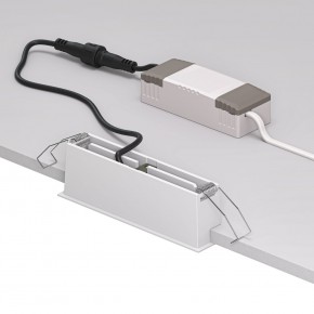 DK2514-WB Встраиваемый светильник SPACE со светодиодом L126mm 220V 10W 38° 4000К IP20 белый/черный алюминий в Игре - igra.ok-mebel.com | фото 3