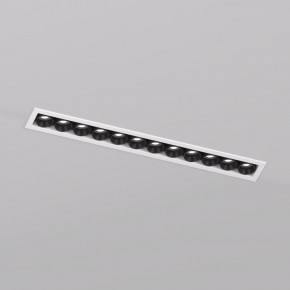 DK2515-WB Встраиваемый светильник SPACE со светодиодом L240mm 220V 20W 38° 4000К IP20 белый/черный алюминий в Игре - igra.ok-mebel.com | фото