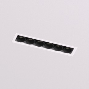 DK2531-WB Встраиваемый светильник SPACE со светодиодом под шпатлевку L126mm 220V 10W 38° 4000К IP20 белый/черный алюминий в Игре - igra.ok-mebel.com | фото 2
