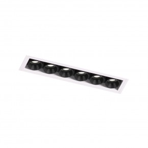 DK2531-WB Встраиваемый светильник SPACE со светодиодом под шпатлевку L126mm 220V 10W 38° 4000К IP20 белый/черный алюминий в Игре - igra.ok-mebel.com | фото 6