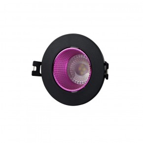 DK3061-BK+PI Встраиваемый светильник, IP 20, 10 Вт, GU5.3, LED, черный/розовый, пластик в Игре - igra.ok-mebel.com | фото