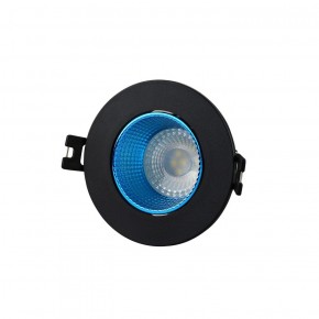 DK3061-BK+СY Встраиваемый светильник, IP 20, 10 Вт, GU5.3, LED, черный/голубой, пластик в Игре - igra.ok-mebel.com | фото
