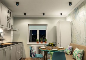DK3090-BK+CY Светильник накладной IP 20, 10 Вт, GU5.3, LED, черный/голубой, пластик в Игре - igra.ok-mebel.com | фото 2