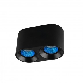 DK3096-BK+CY Светильник накладной IP 20, 10 Вт, GU5.3, LED, черный/голубой, пластик в Игре - igra.ok-mebel.com | фото