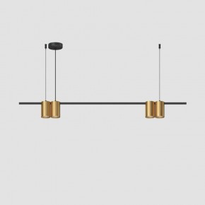 DK4061-BK+SG Подвесной светильник ORBIT, IP20, 4xGU10 LED до 15 Вт, черный + сатинированное золото, алюминий в Игре - igra.ok-mebel.com | фото 2